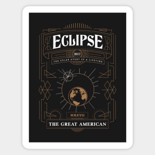 Great American Eclipse: Art Deco Sticker